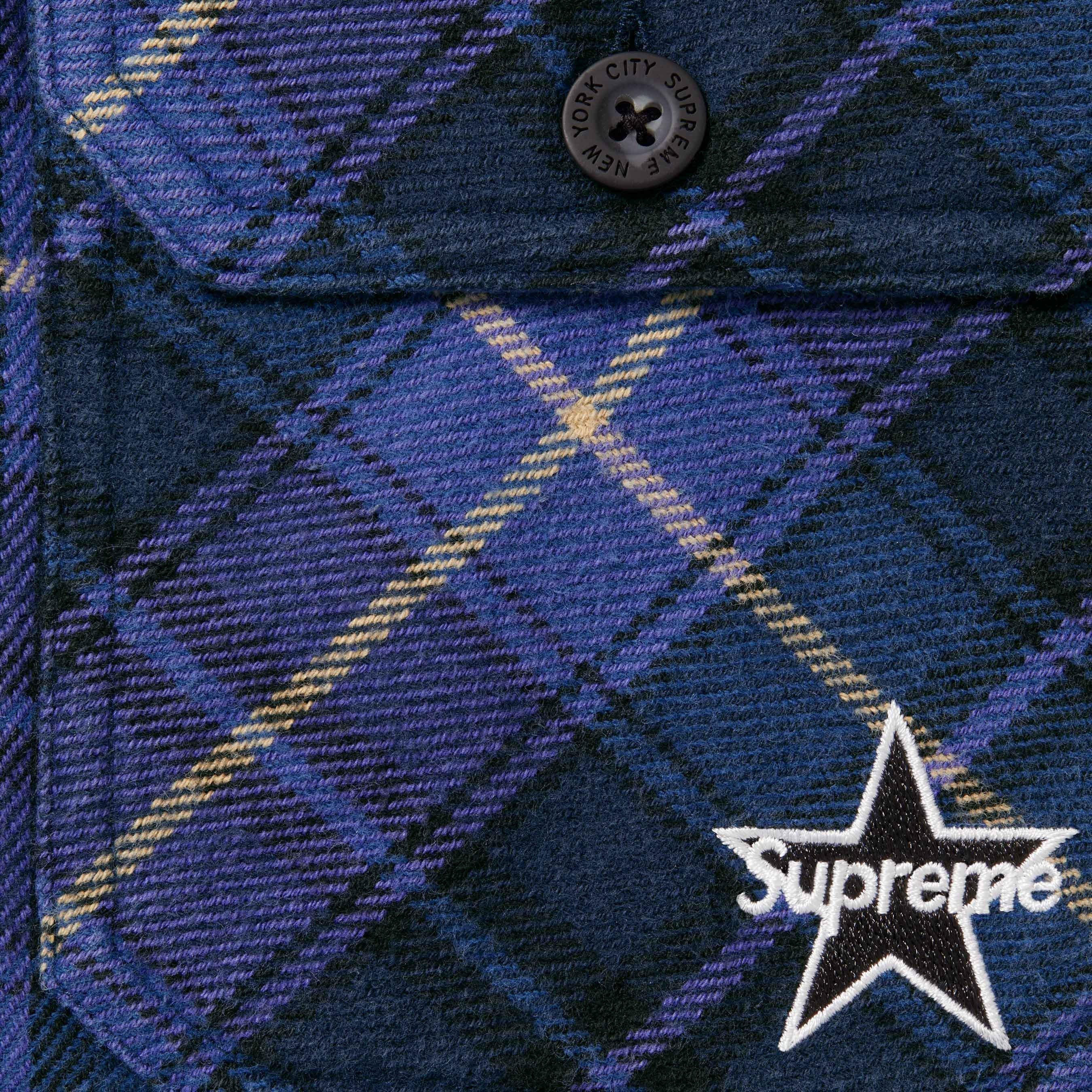 Thermal Lined Zip Up Flannel Shirt view 9